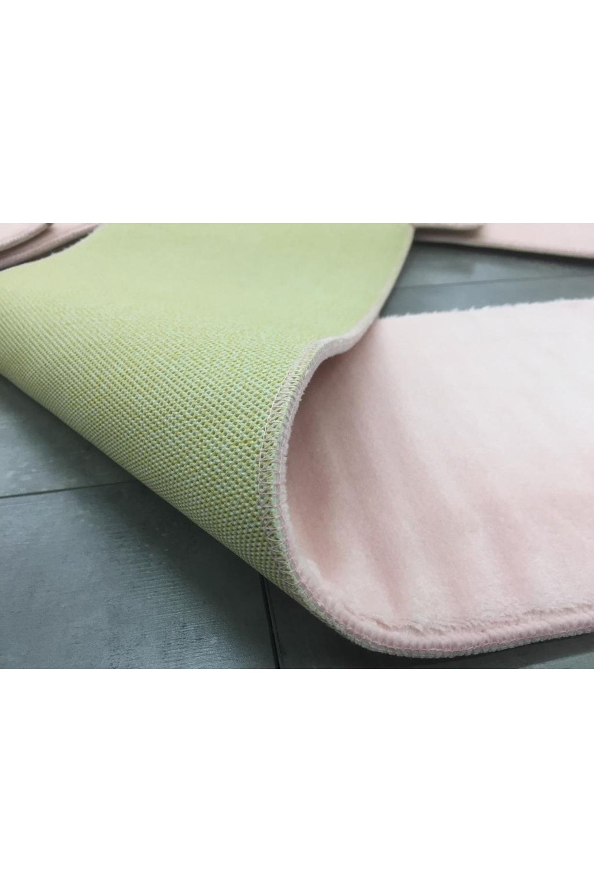 Comfort Pufidik Peluş Merdiven Halısı Kaymaz Tabanlı (1 Adet) Basamak Paspası - Pembe
