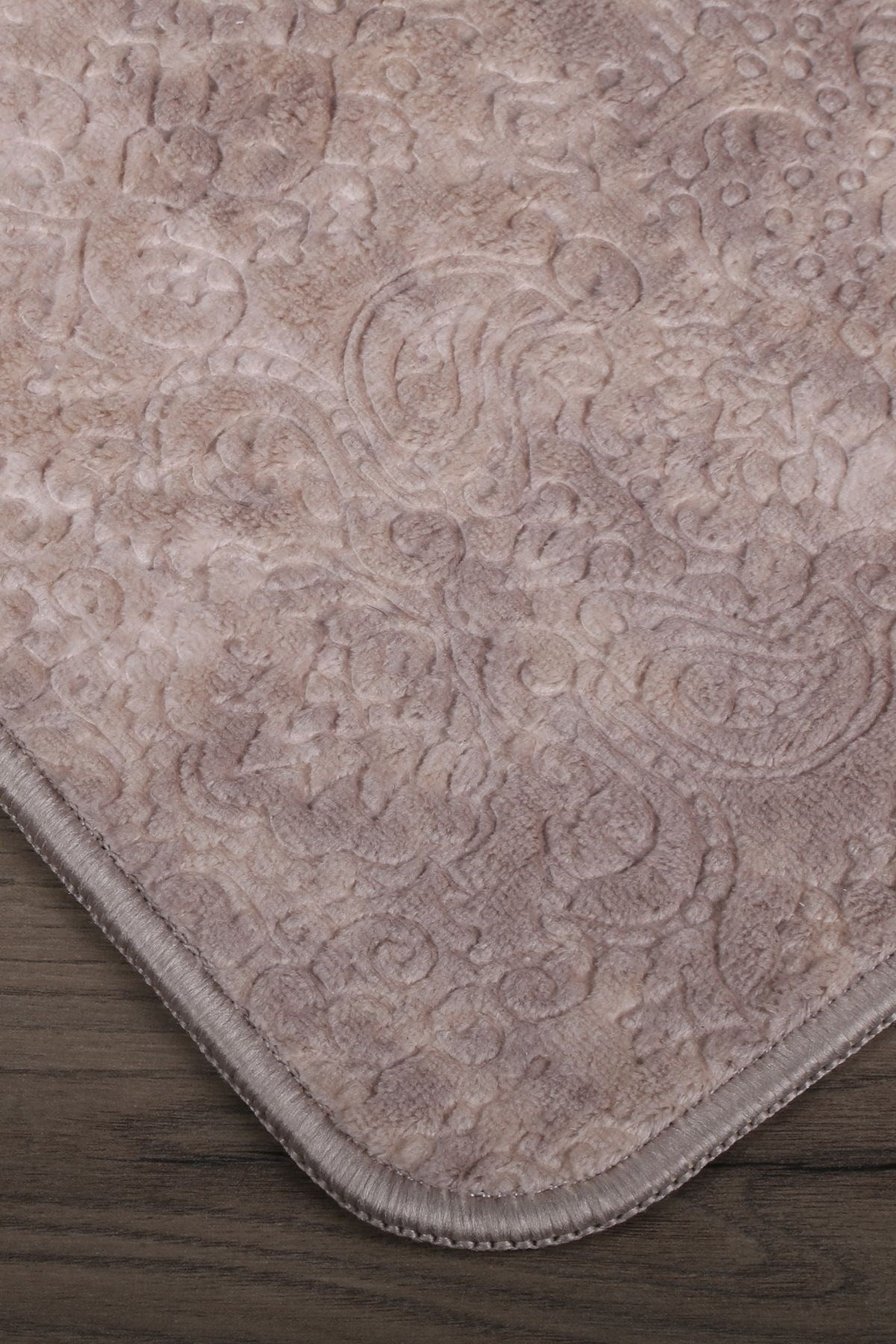 Nova (80x150 + 50x80 cm) Büyük Ebat 2'li Banyo Halısı Paspas Seti Kaymaz Taban Klozet Takımı - Kahve