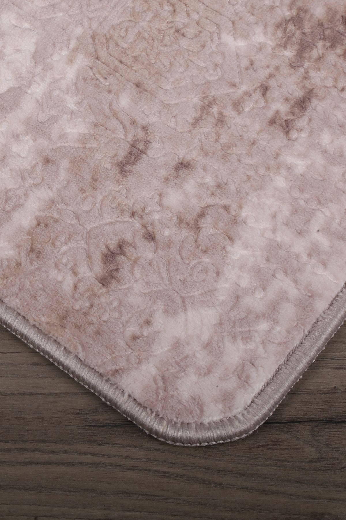 Nova (80x150 + 50x80 cm) Büyük Ebat 2'li Banyo Halısı Paspas Seti Kaymaz Taban Klozet Takımı - Vizon