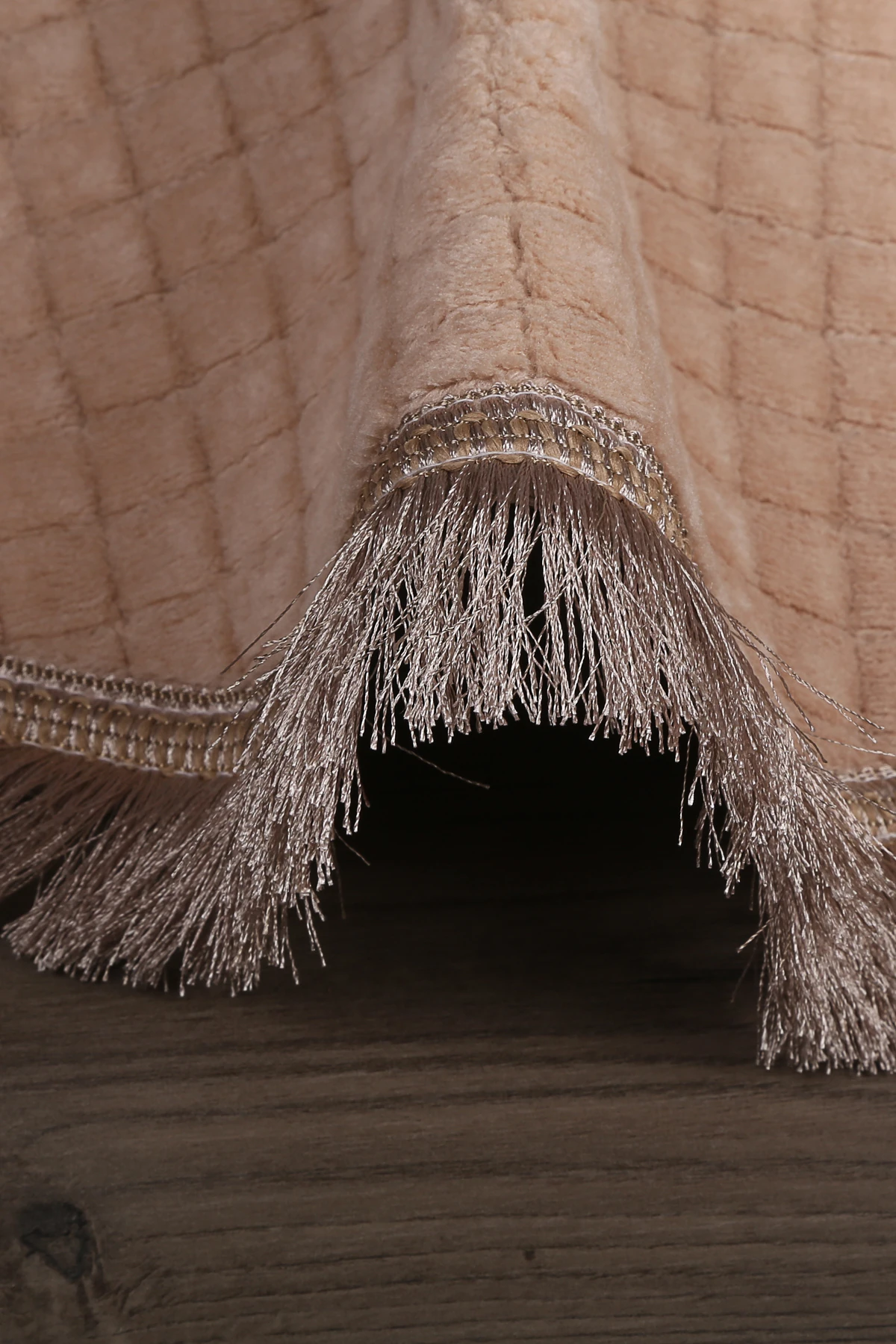 Kare Plus Oval Spor Saçaklı Salon Oda Çocuk Mutfak Antre Koridor Halısı Kaymaz Yıkanabilir Peluş Kesme Halı Yolluk - Vizon