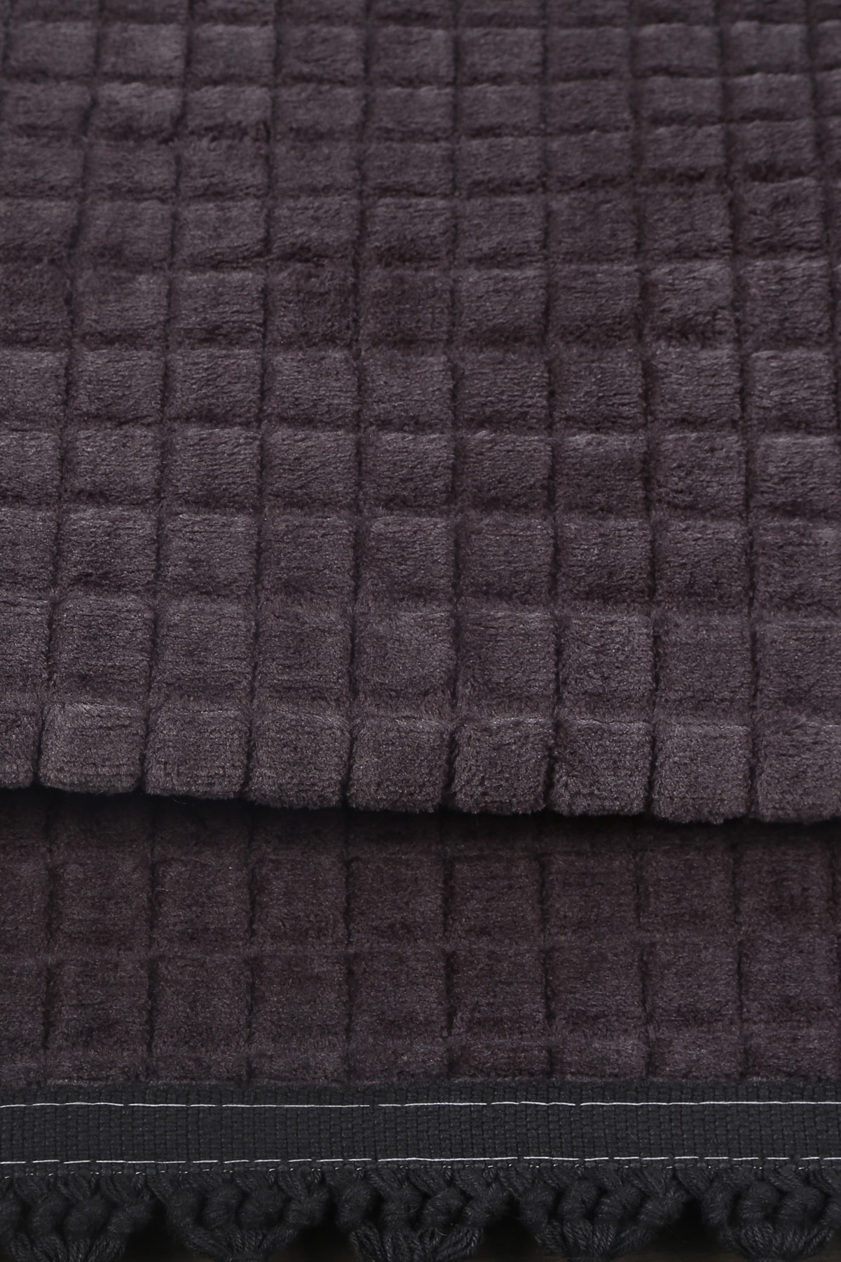 Kare Plus Ponpon Saçaklı Salon Oda Çocuk Mutfak Antre Koridor Halısı Kaymaz Tabanlı Yıkanabilir Kesme Peluş Halı Yolluk