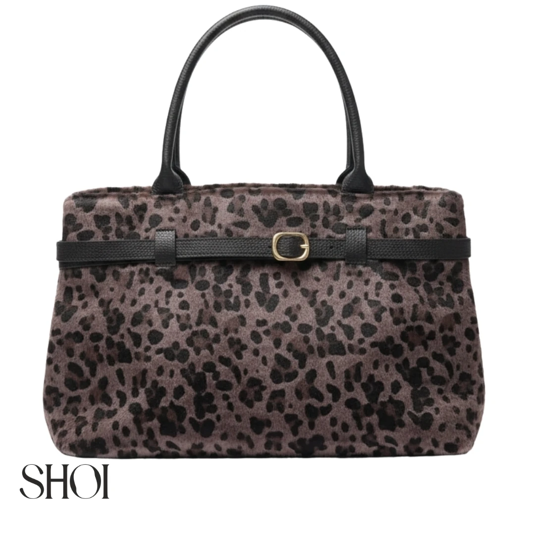 Mona Leopar Omuz Çantası