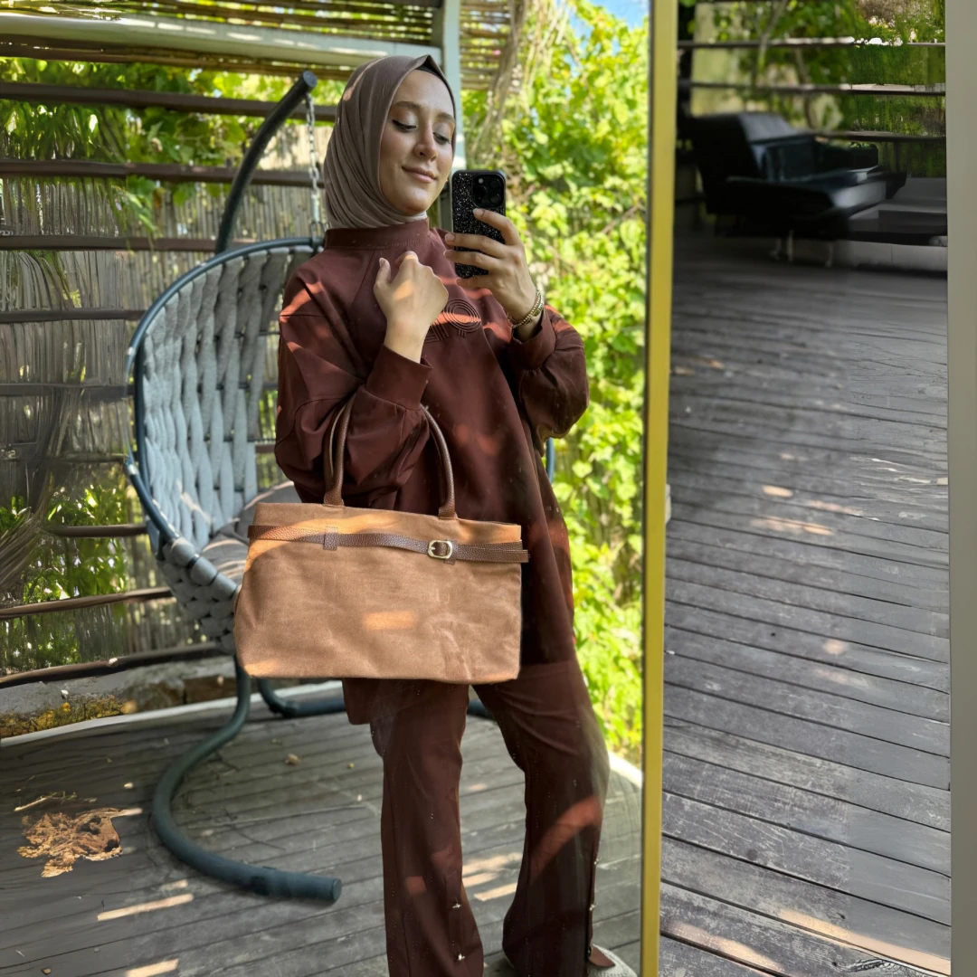 Mona Sütlü Kahve Omuz Çantası 