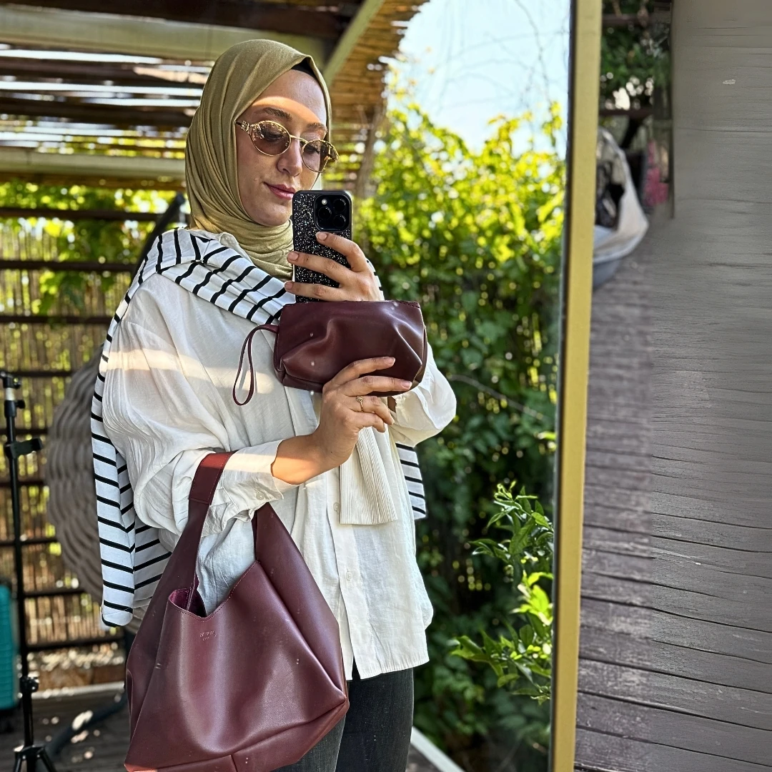 Baggy Bordo Omuz Çantası 