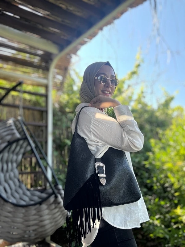 Western Siyah Omuz Çantası 