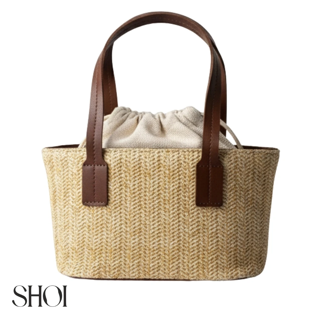 Luvi Bag Kahverengi Hasır Çanta