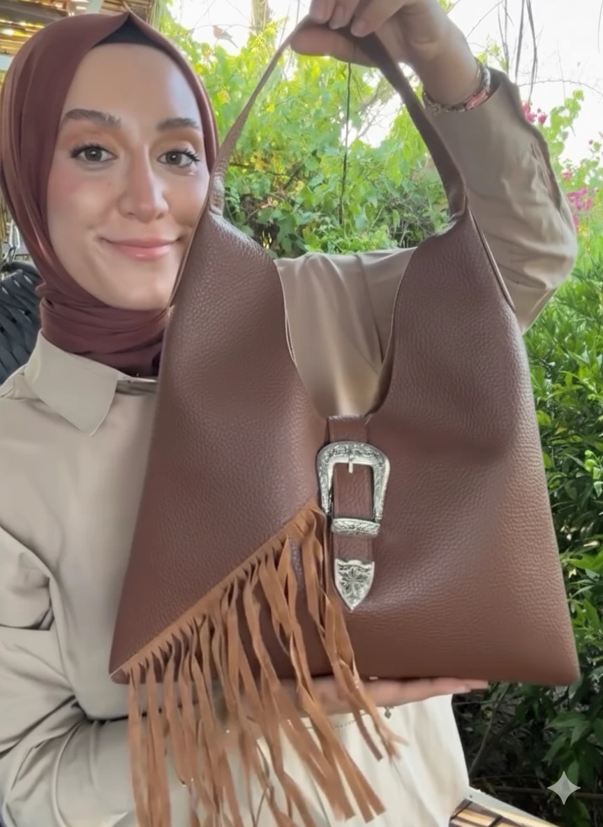 Western Kahve Omuz Çantası 