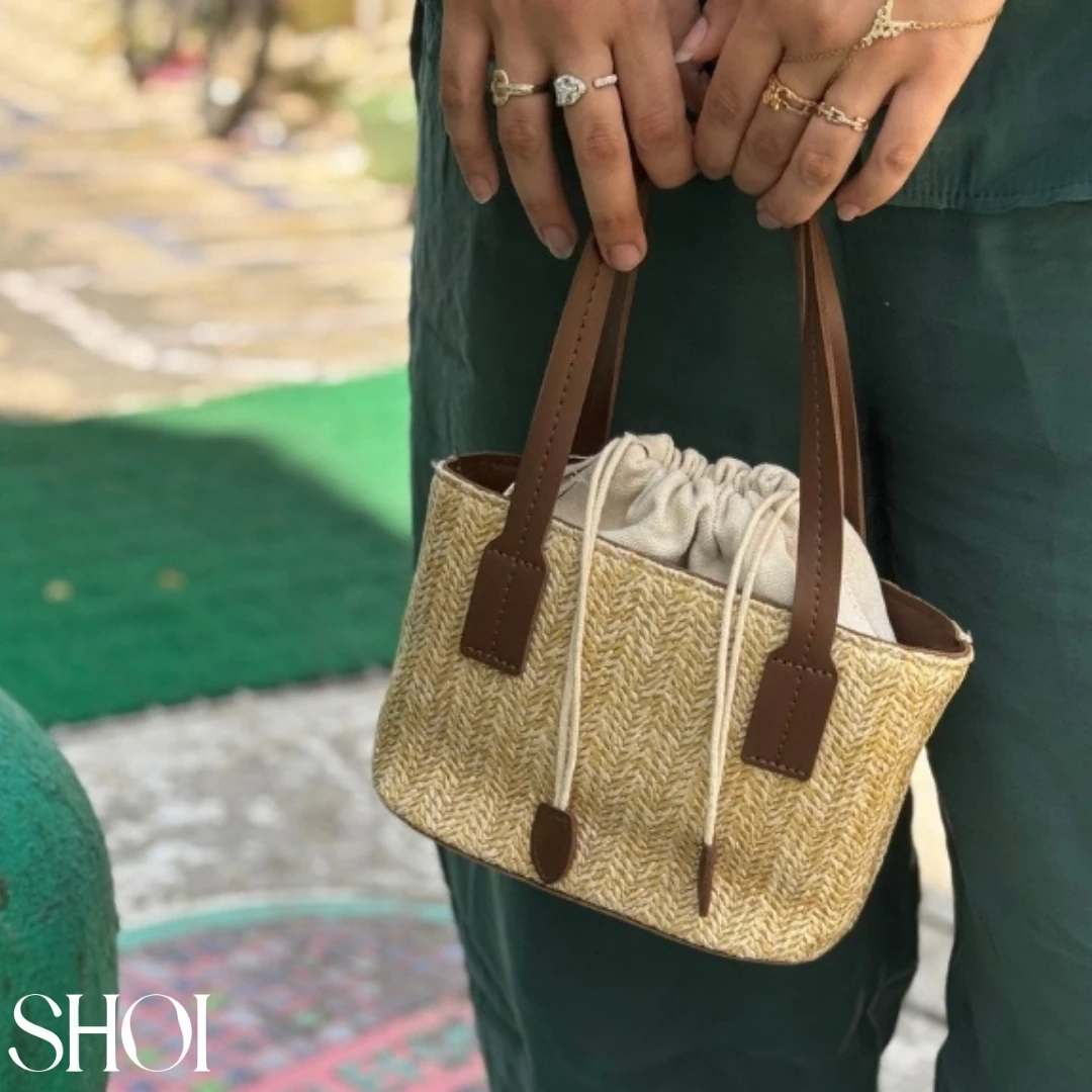 Luvi Bag Kahverengi Hasır Çanta