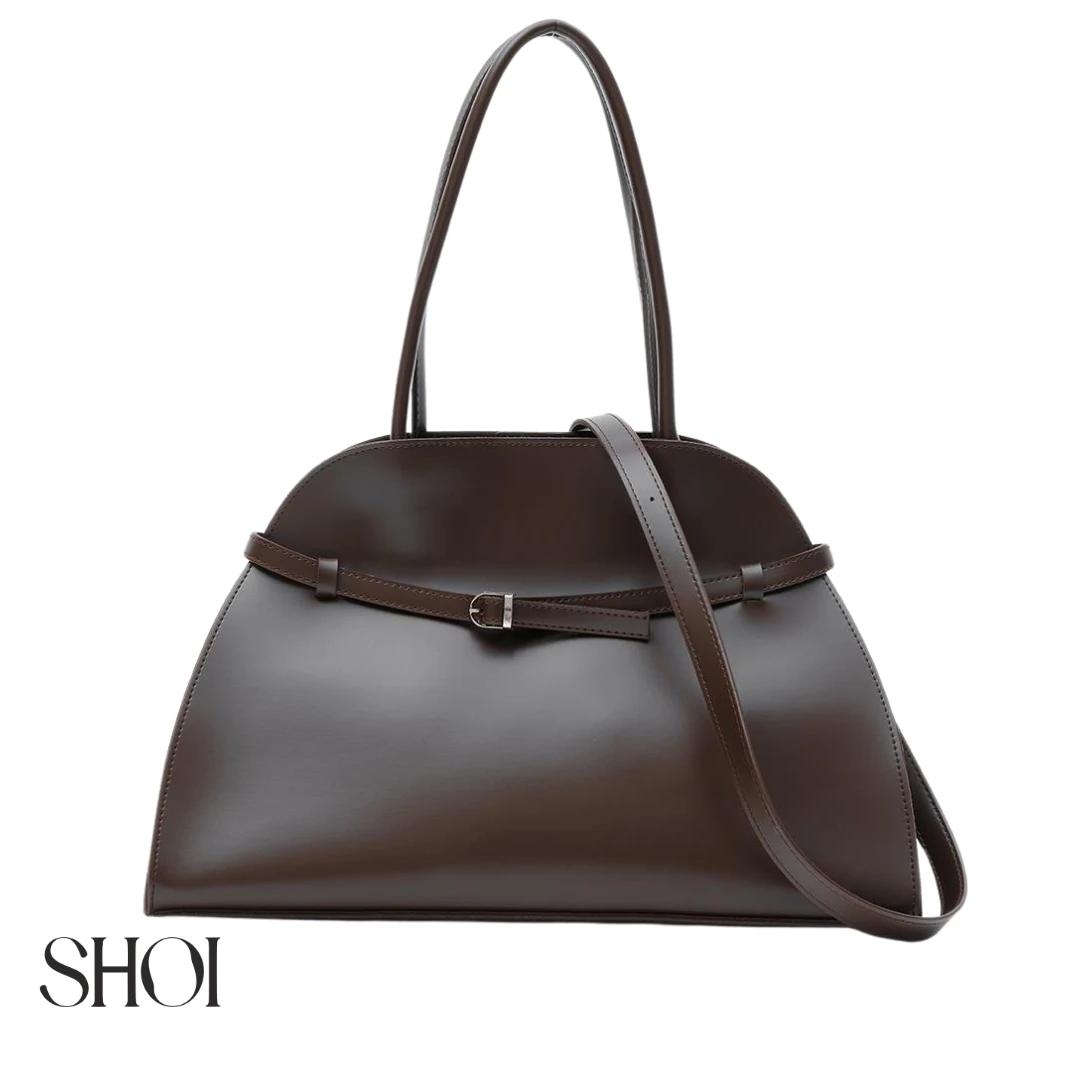 Luna Kemer Detaylı Kahve Omuz Çantası