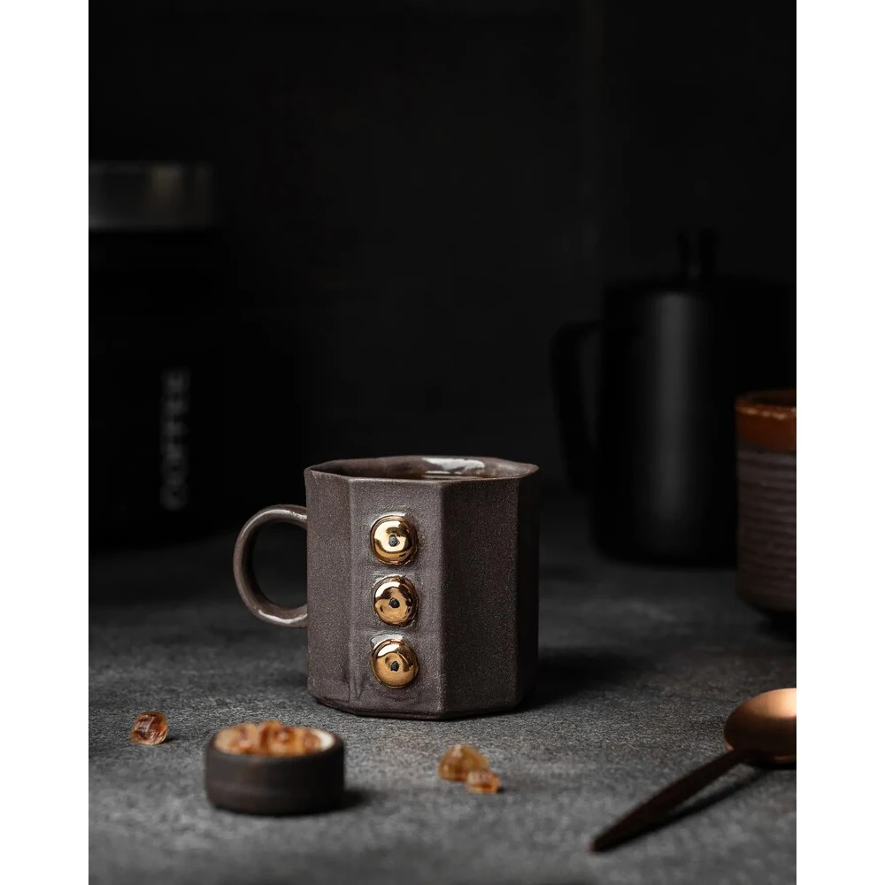 3 Dots Elyapımı Porselen Espresso & Türk kahvesi fincanı