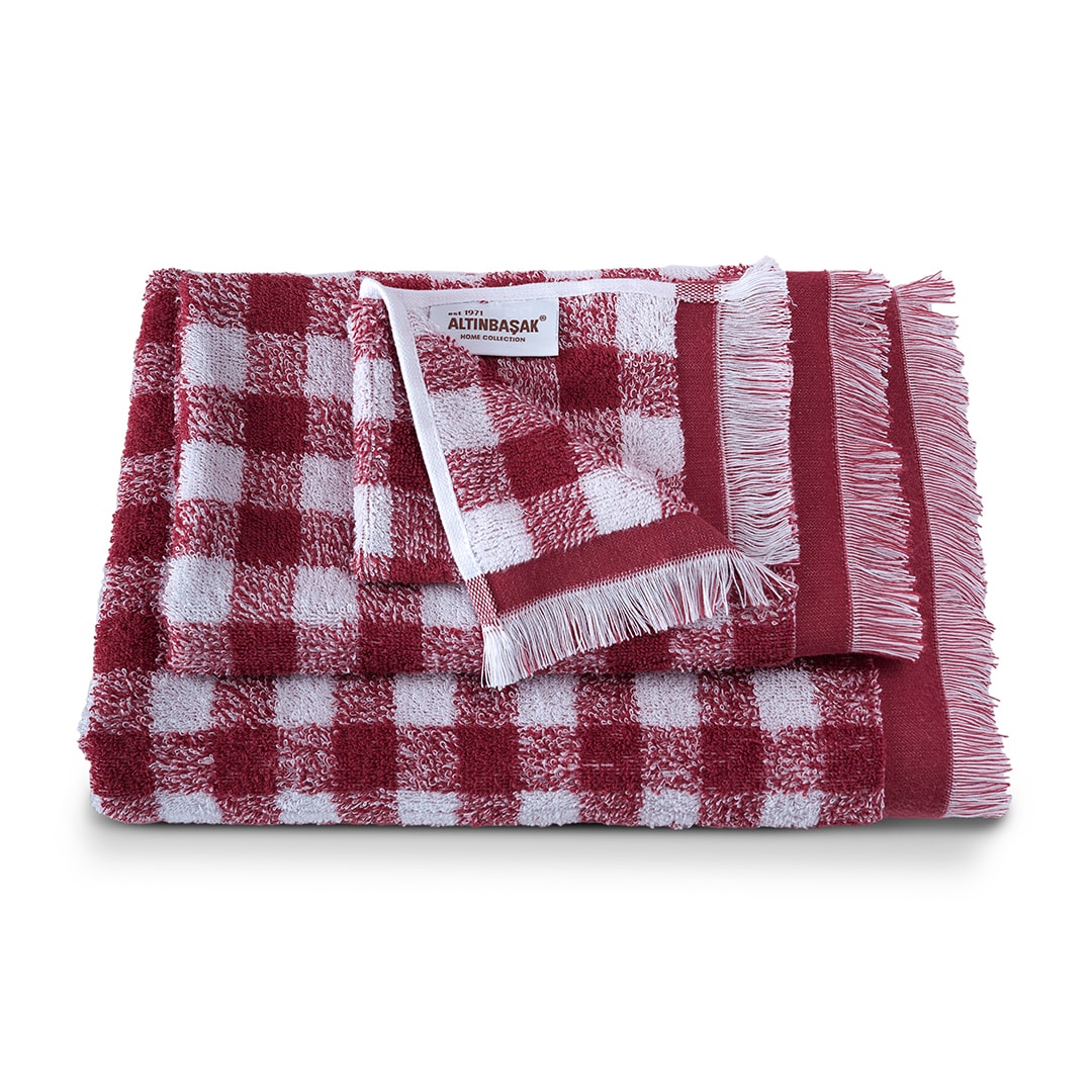 Gracia %100 Pamuk İplik Boyalı Banyo Havlusu Seti 3'lü