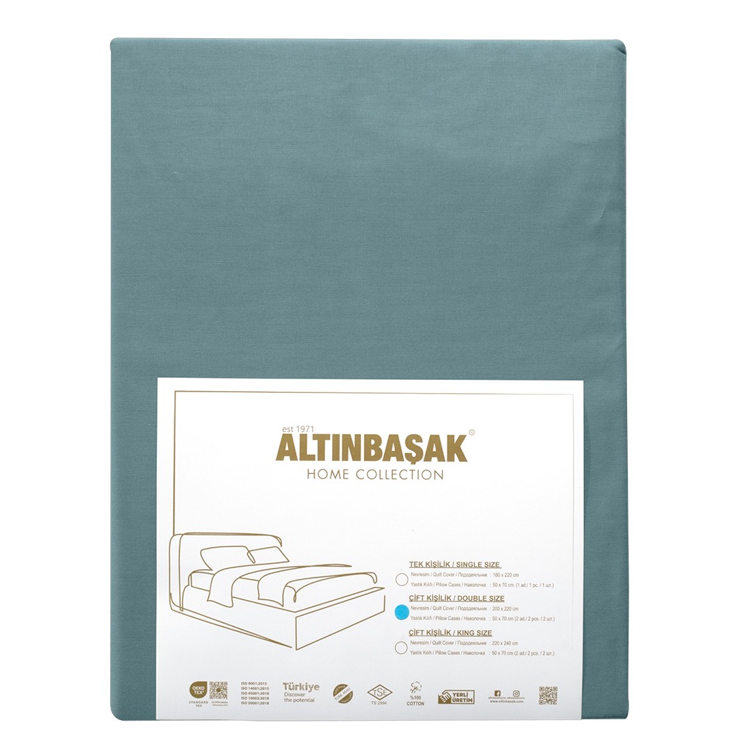 Freesia Tek Kişilik Ranforce Nevresim Seti Mint (2 Parça)