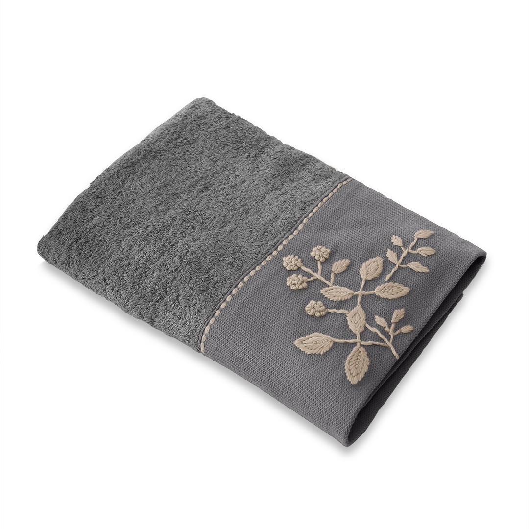 Noble Bambu Nakışlı El Havlusu