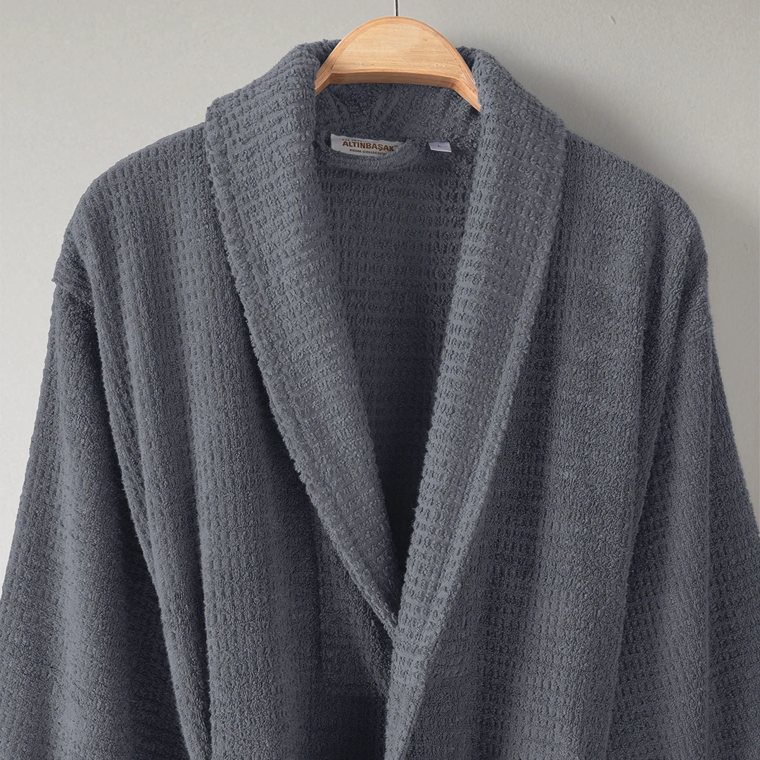 Verto %100 Pamuk Unisex Bornoz İndigo