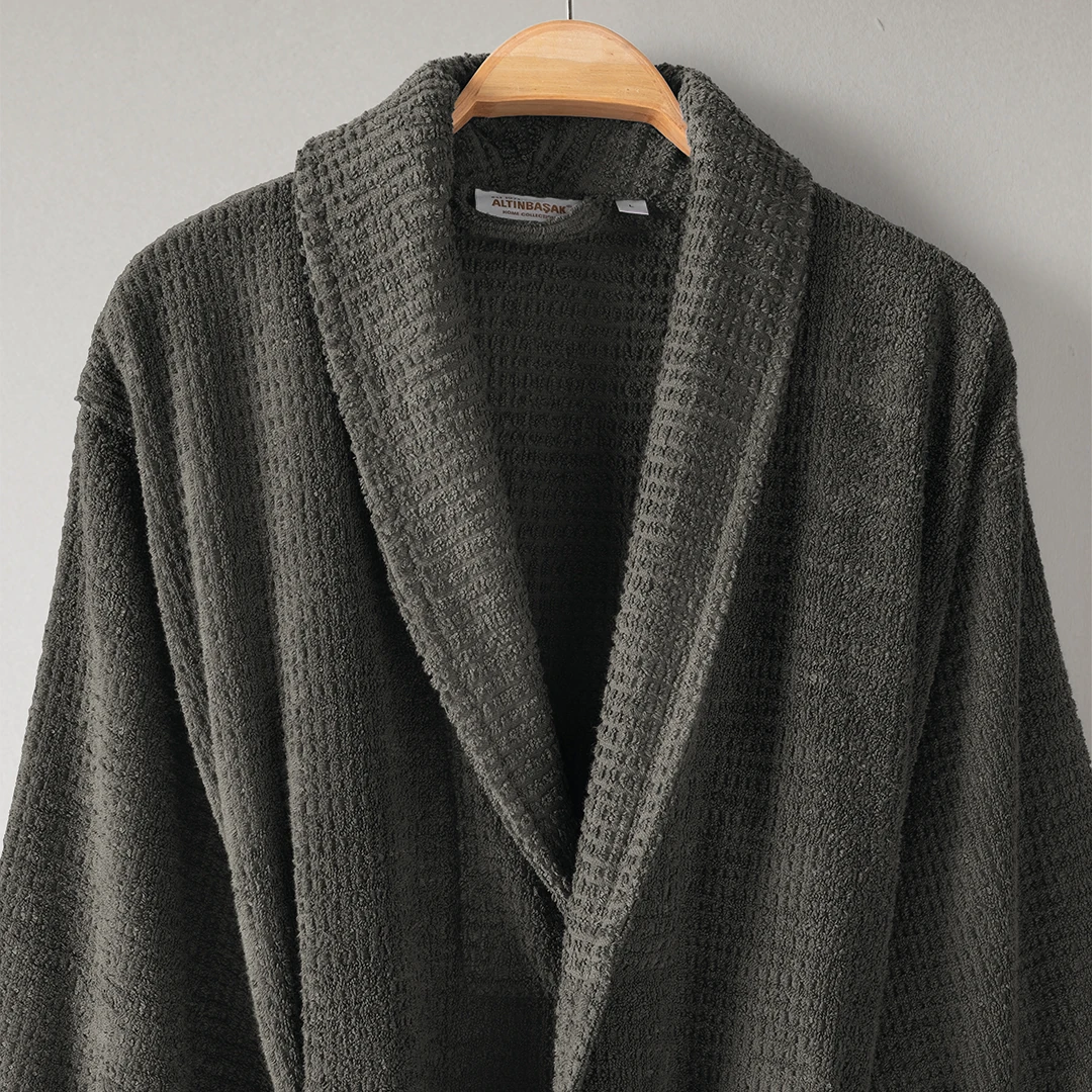 Verto %100 Pamuk Unisex Bornoz Antrasit