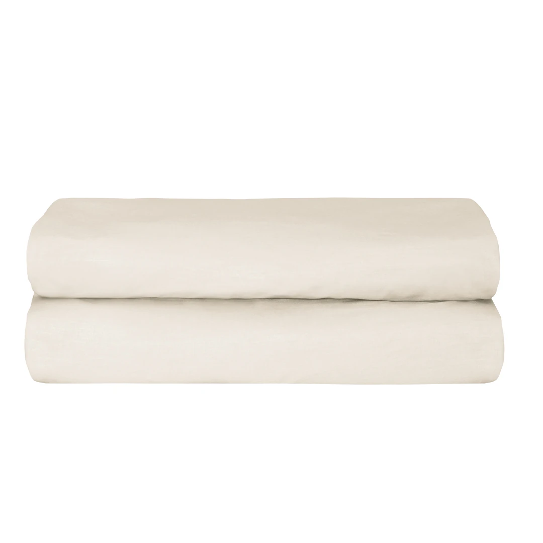 Freesia Tek Kişilik Ranforce Lastikli Çarşaf 100x200+35 cm Ekru