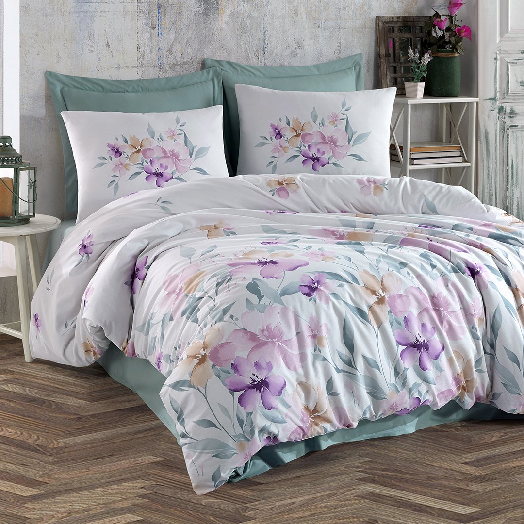 Cozy Tek Kişilik Ranforce Nevresim Takımı Mint (3 Parça)