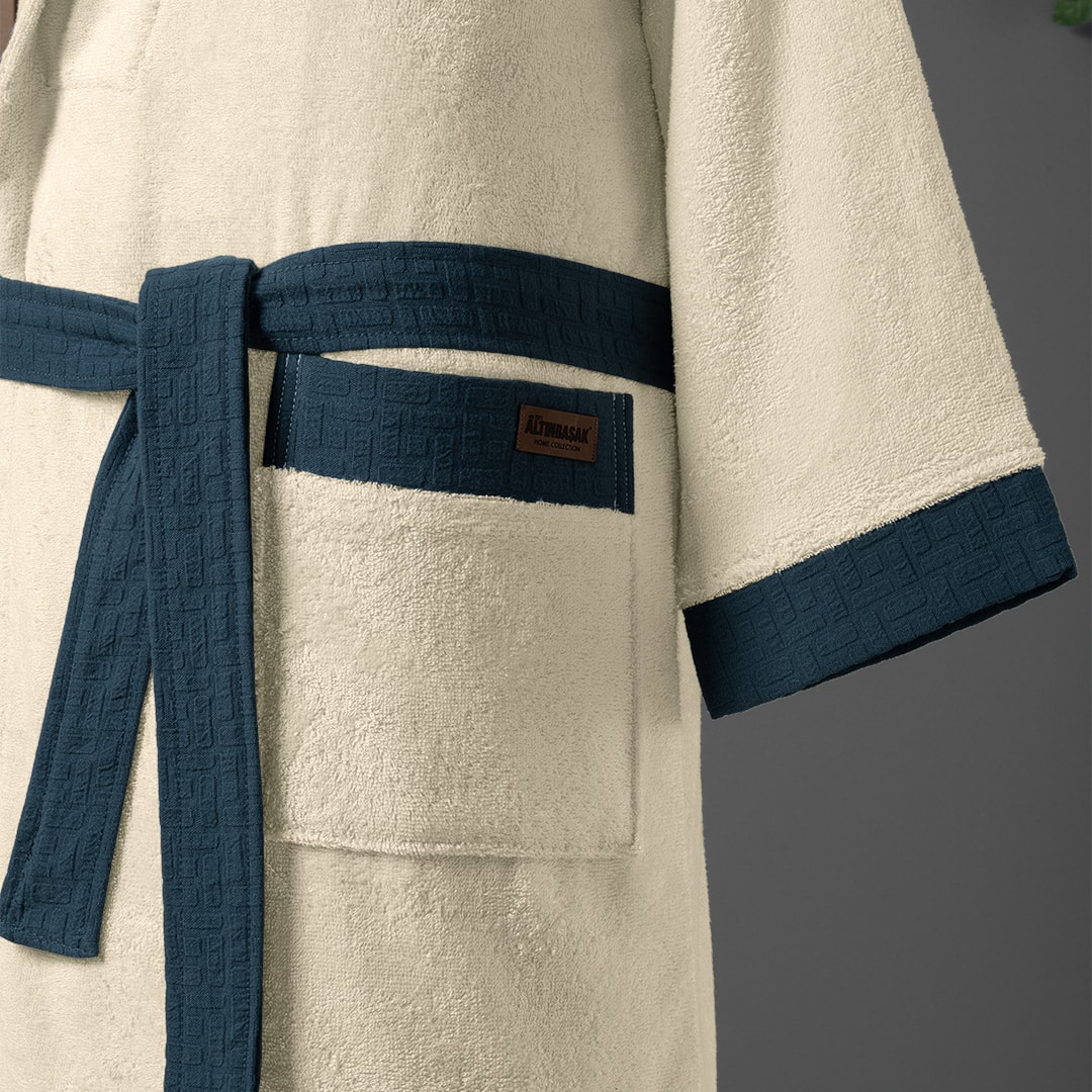 Orion Bambu Unisex Bornoz Ekru