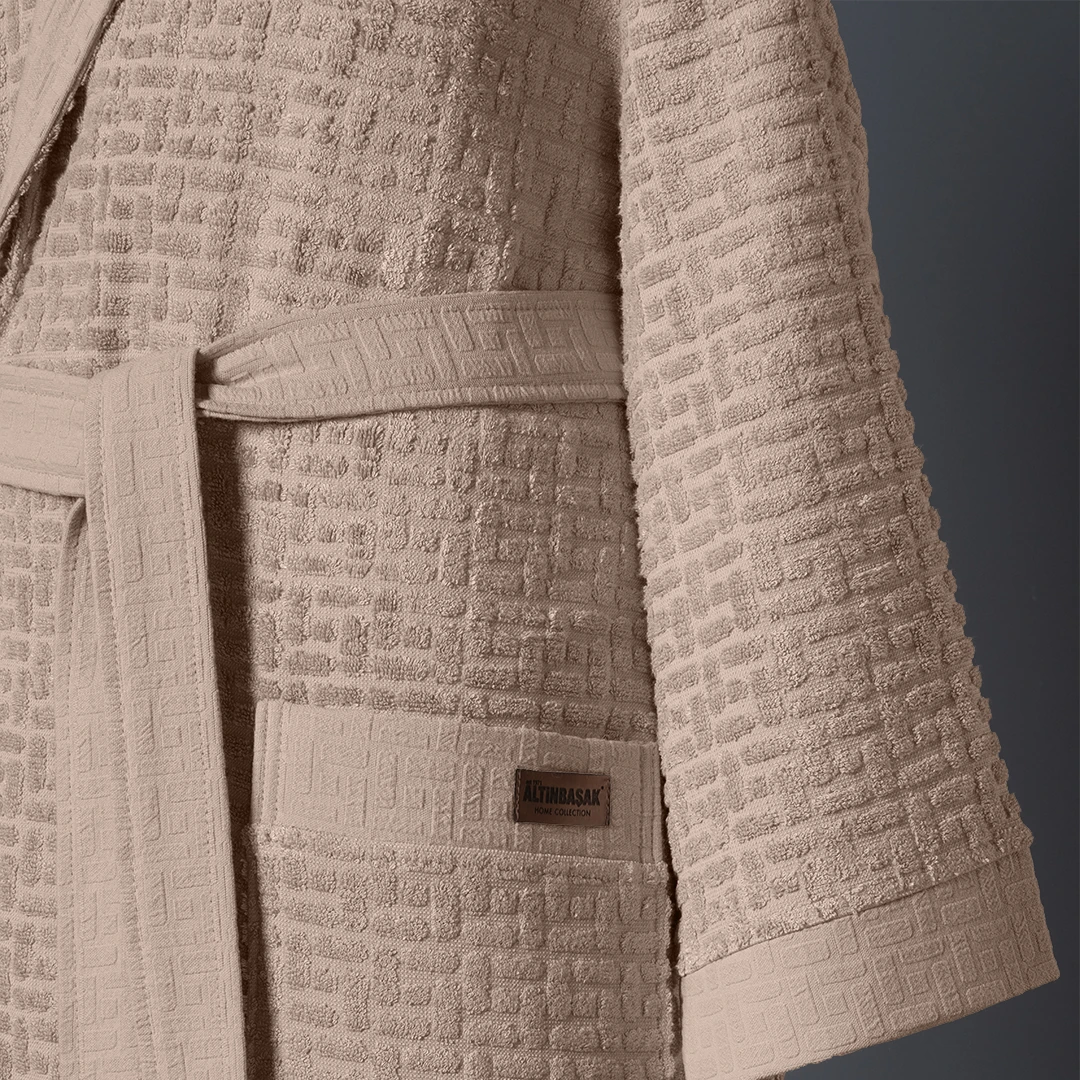 Lisse Bambu Aile Bornoz Seti Adaçayı Yeşili/Bej (6 Parça)