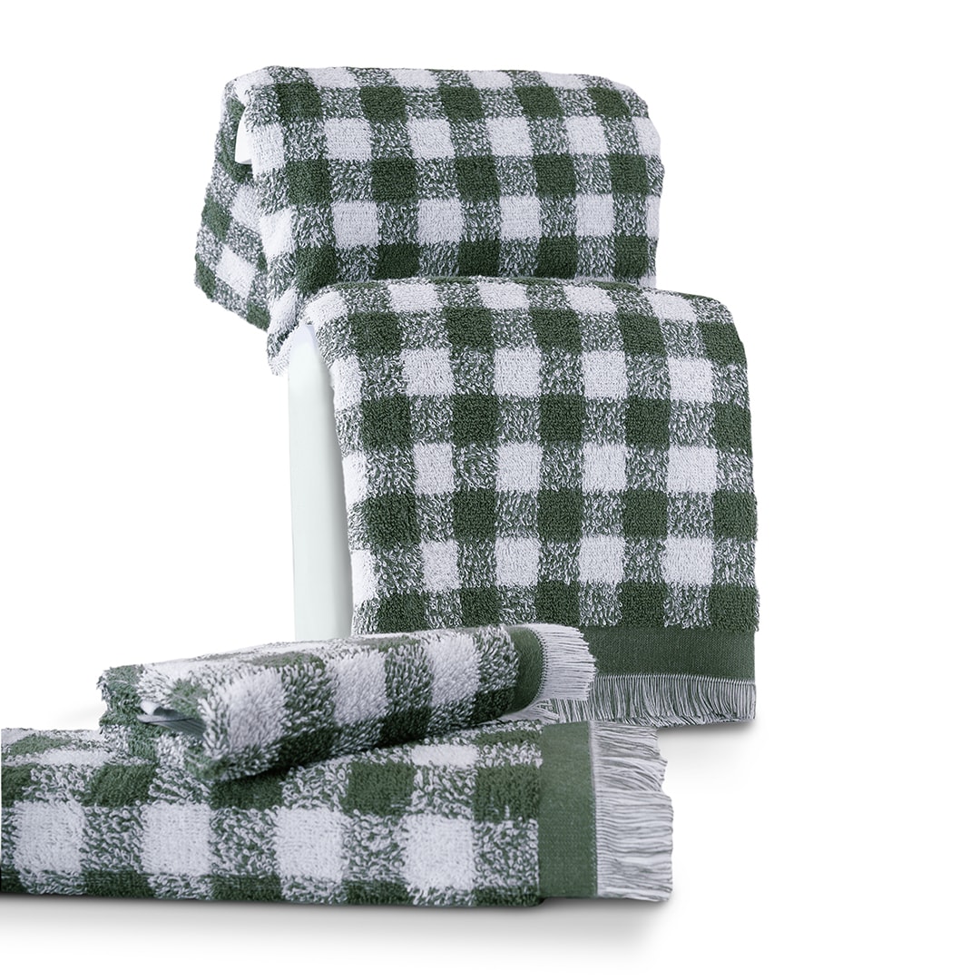 Gracia %100 Pamuk İplik Boyalı Banyo Havlusu Seti 3'li