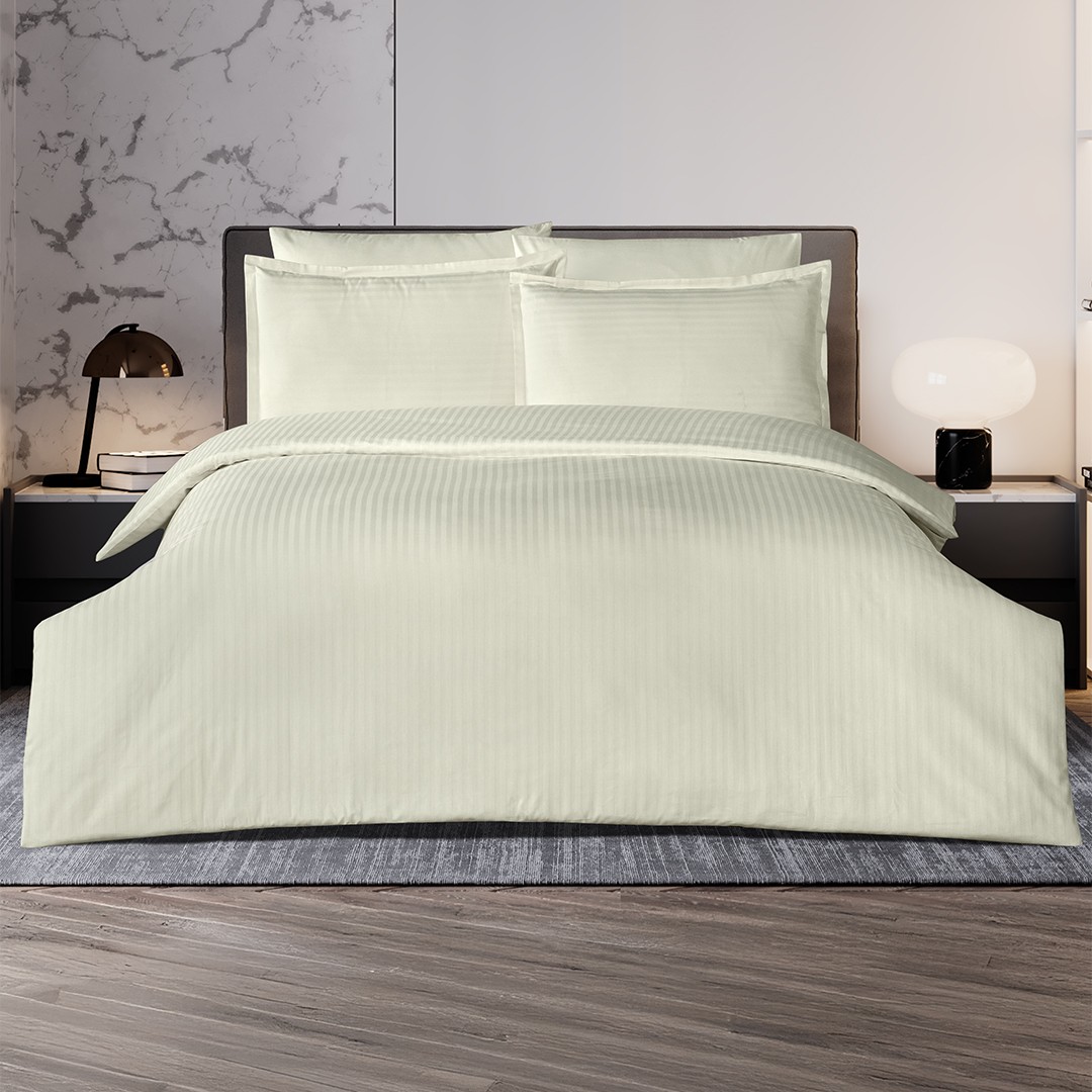 Infinity Çift Kişilik Poplin Nevresim Takımı Ekru (6 Parça)