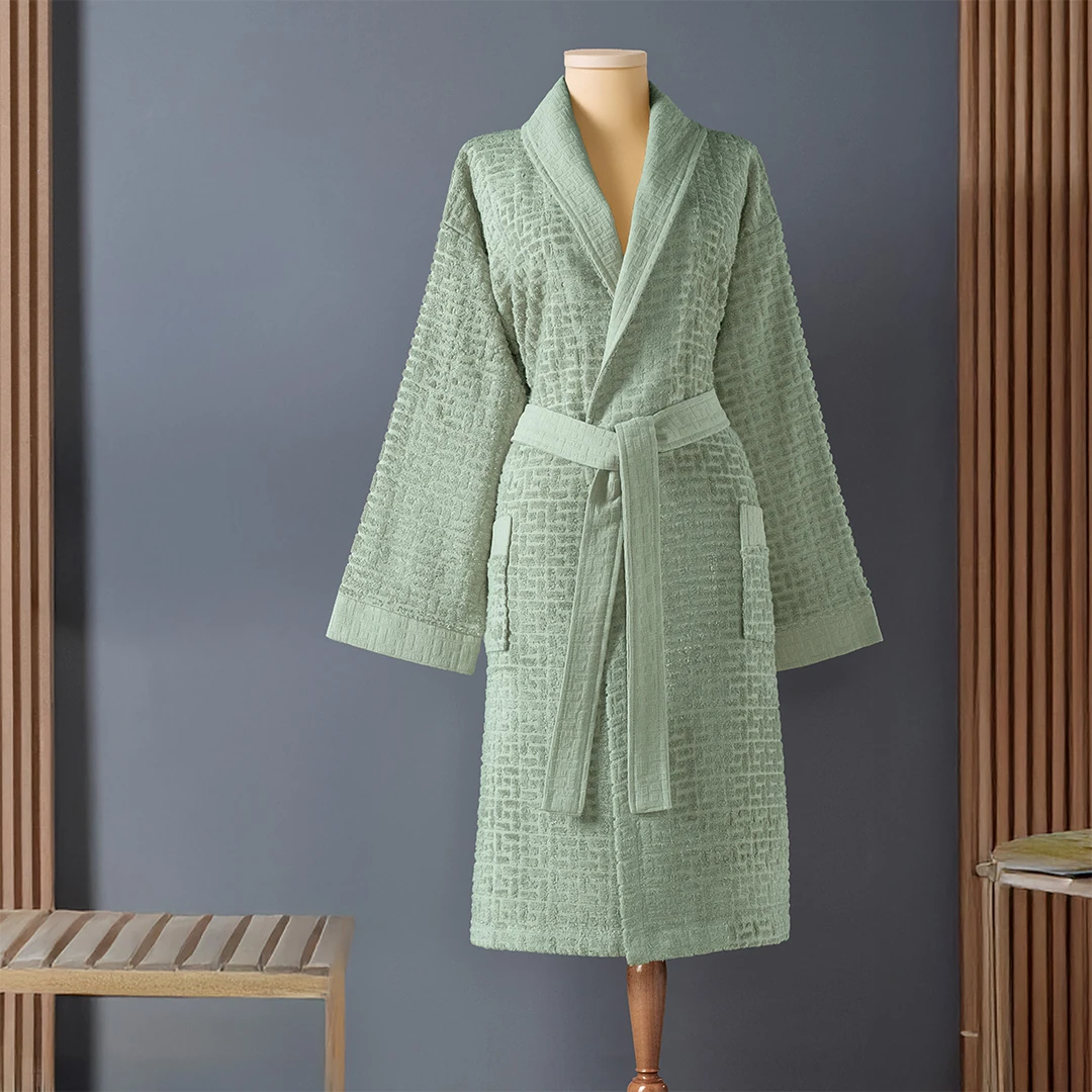 Lisse Bambu Unisex Bornoz Adaçayı Yeşili