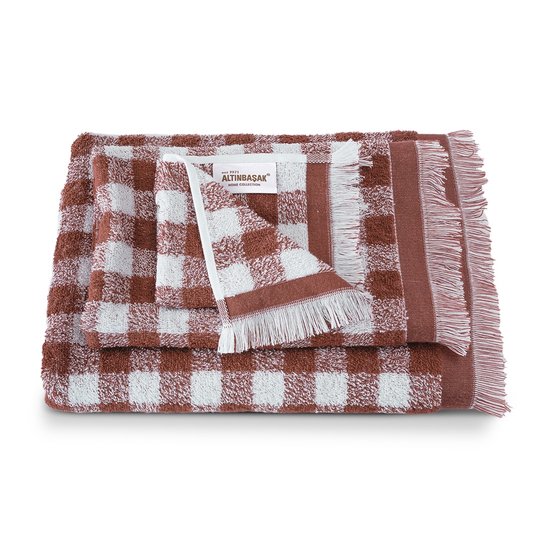 Gracia %100 Pamuk İplik Boyalı Banyo Havlusu Seti 3'lü