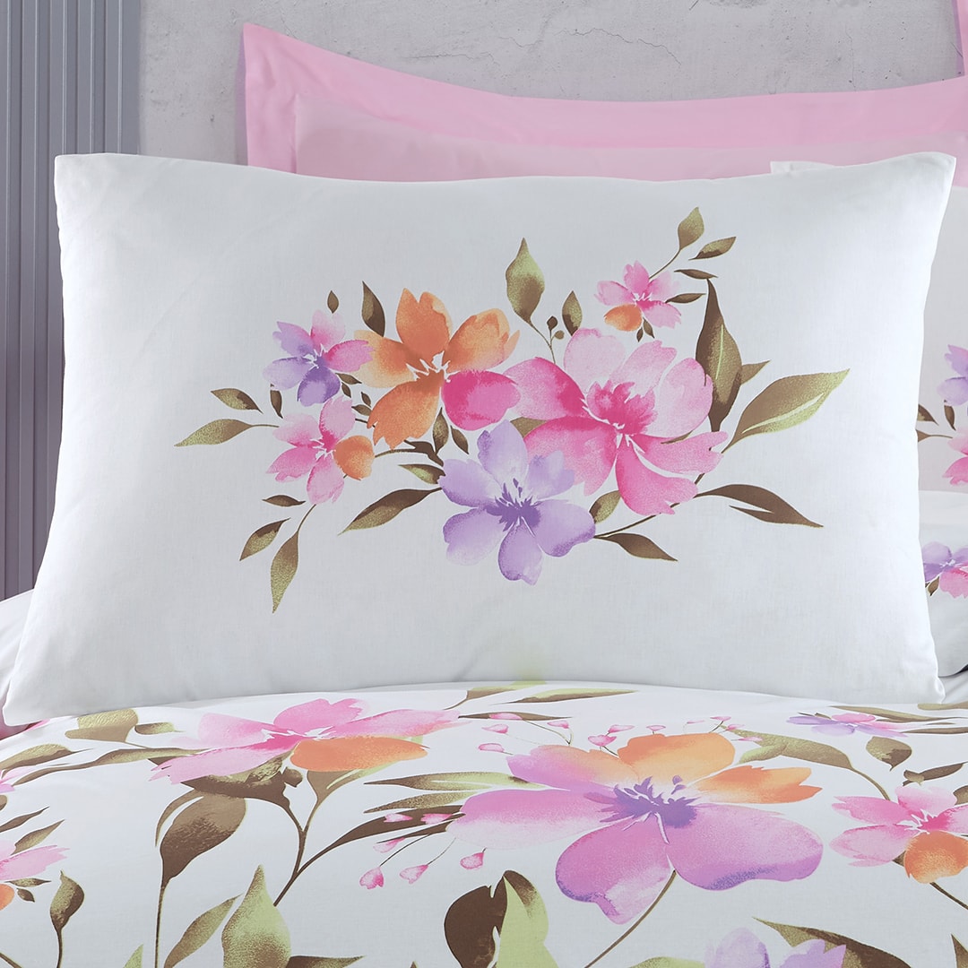 Cozy Tek Kişilik Ranforce Nevresim Takımı Pembe (3 Parça)