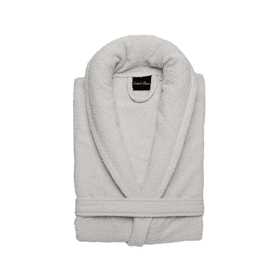 Mark Büyük Beden Unisex Bornoz Ekru