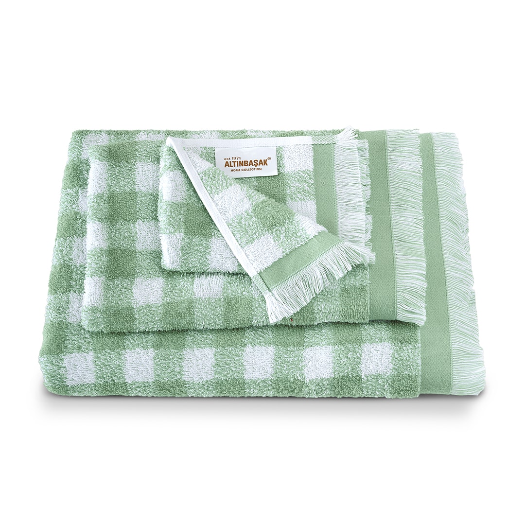 Gracia %100 Pamuk İplik Boyalı Banyo Havlusu Seti 3'lü