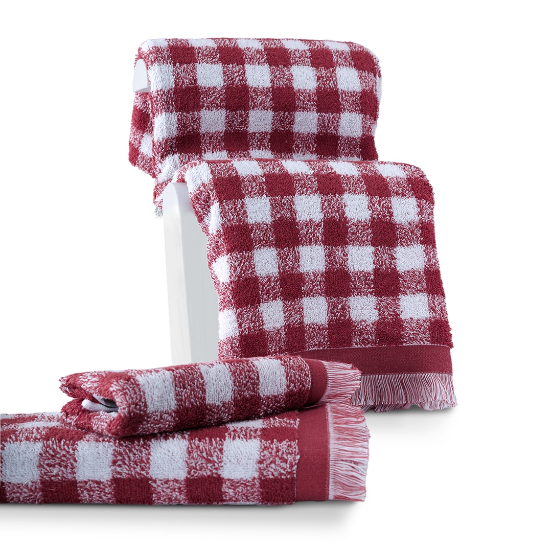 Gracia %100 Pamuk İplik Boyalı Banyo Havlusu Seti 3'lü