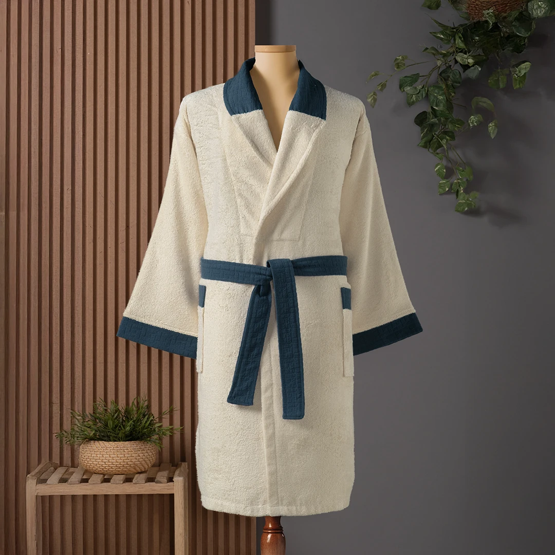 Orion Bambu Unisex Bornoz Ekru