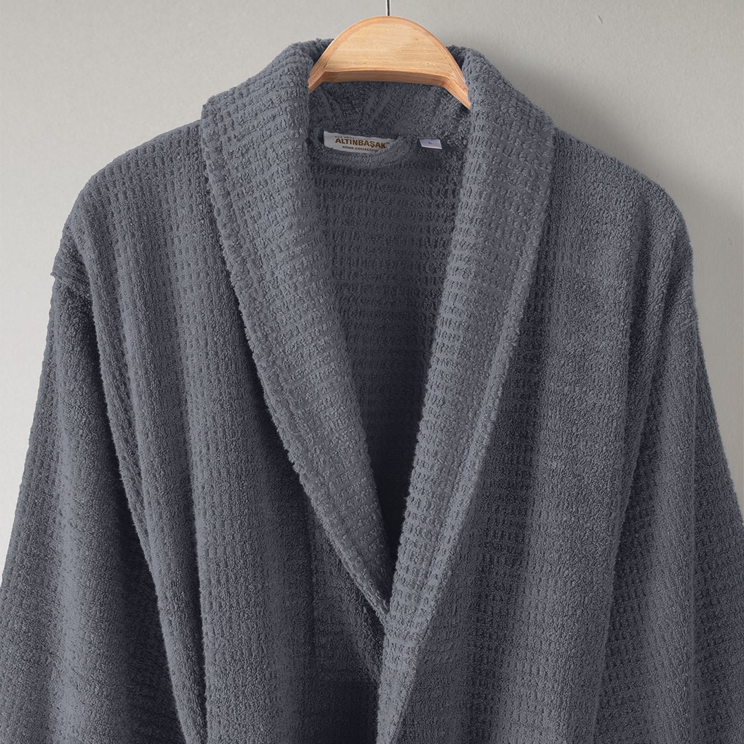 Verto %100 Pamuk Unisex Bornoz İndigo