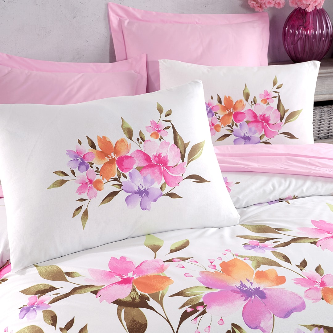 Cozy Tek Kişilik Ranforce Nevresim Takımı Pembe (3 Parça)