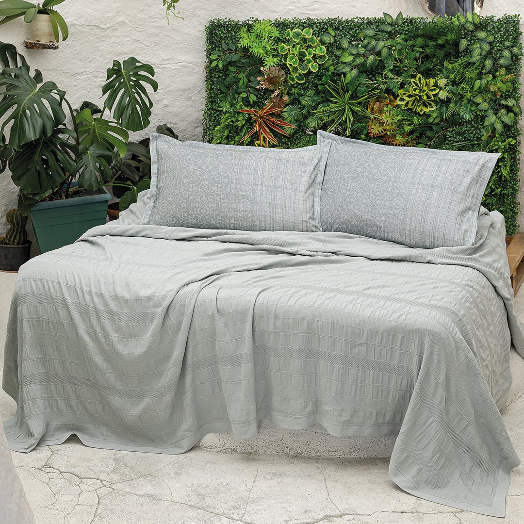 River Çift Kişilik %100 Pamuk Pike Seti Mint (4 Parça)
