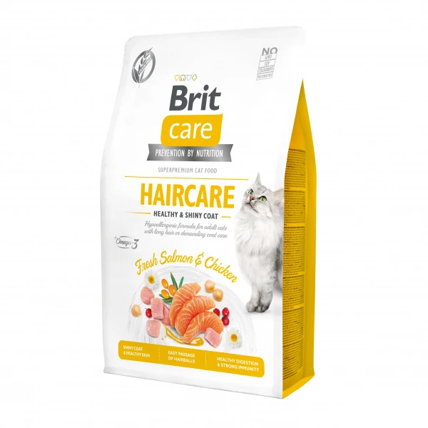 Brit Care Haircare Hipoalerjenik Deri ve Tüy Sağlığı için Tahılsız Yetişkin Kedi Maması 2kg