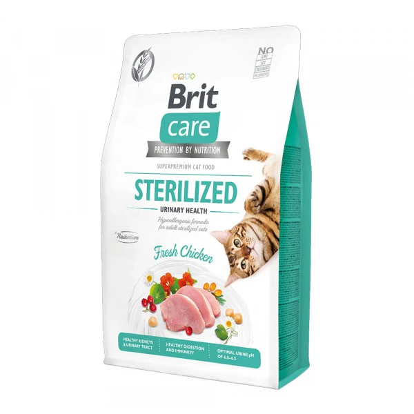 Brit Care Sterilised Hipoalerjenik Üriner Sistem Sağlığı için Tahılsız Kısırlaştırılmış Kedi Maması 2kg