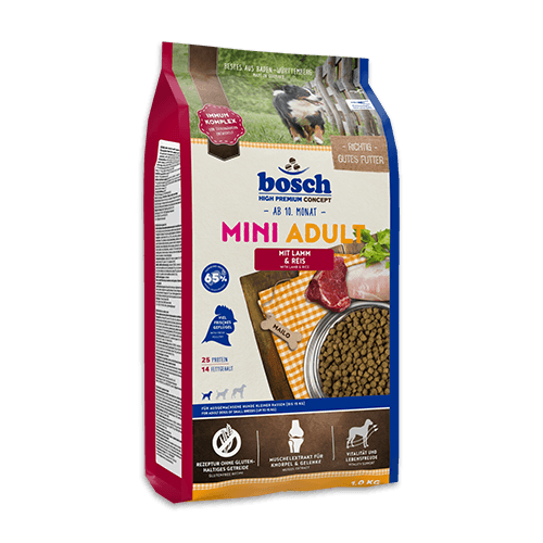 Bosch Glutensiz Mini Yetişkin Kuzu Etli Köpek Maması 3Kg