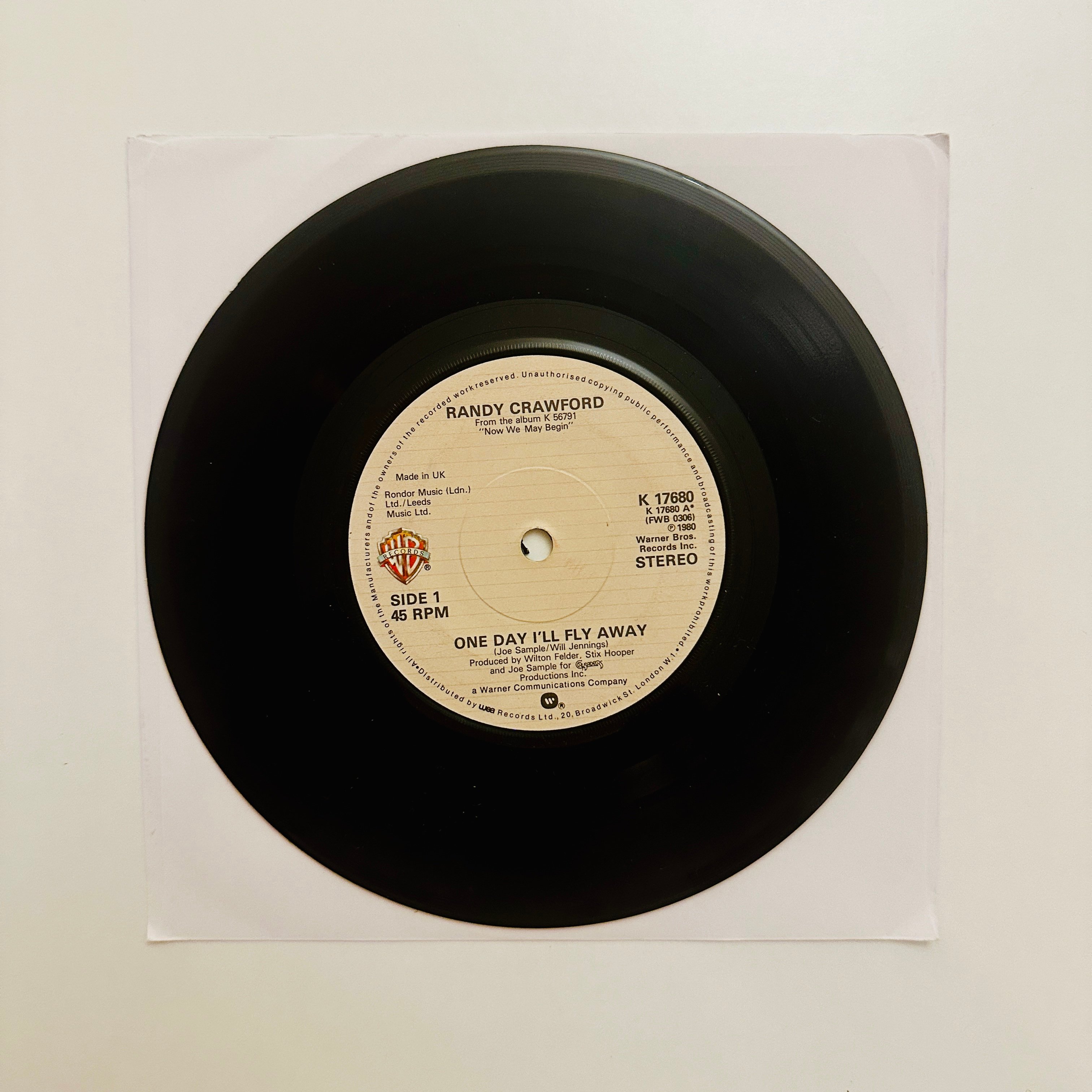 Randy Crawford – One Day I'll Fly Away Dönem Baskı 45 lik Plak