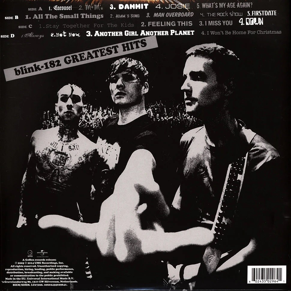 Blink 182 - Greatest Hits - Plak