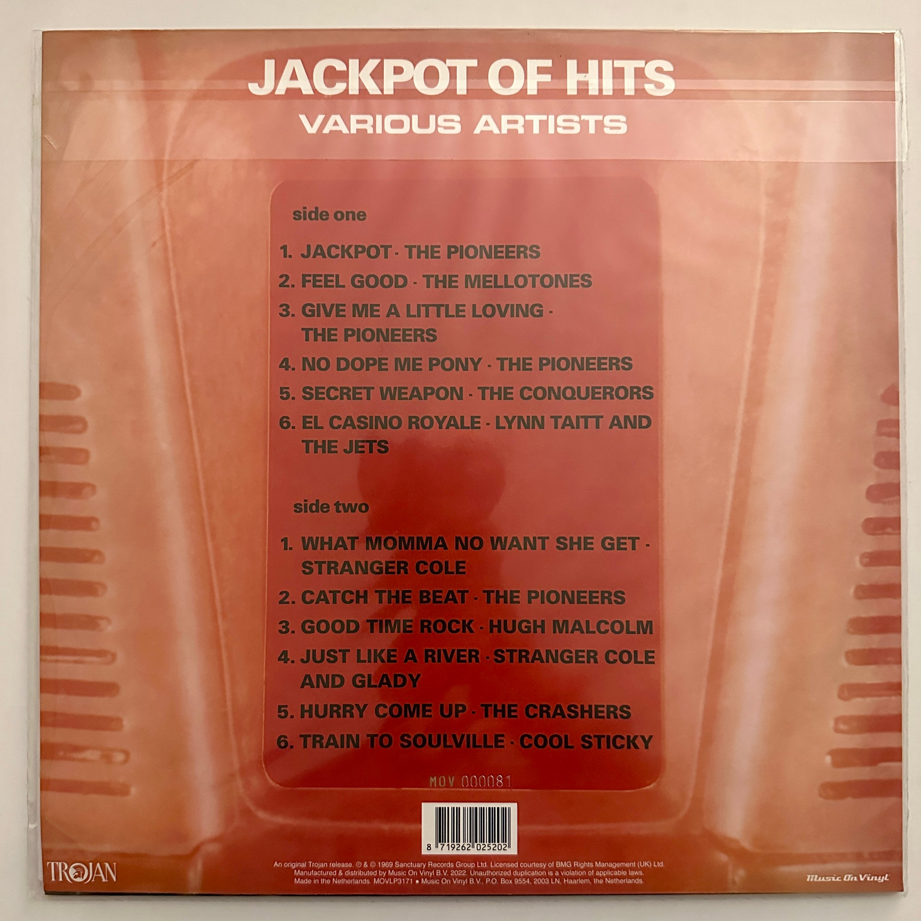 Jackpot Of Hits Orange Plak