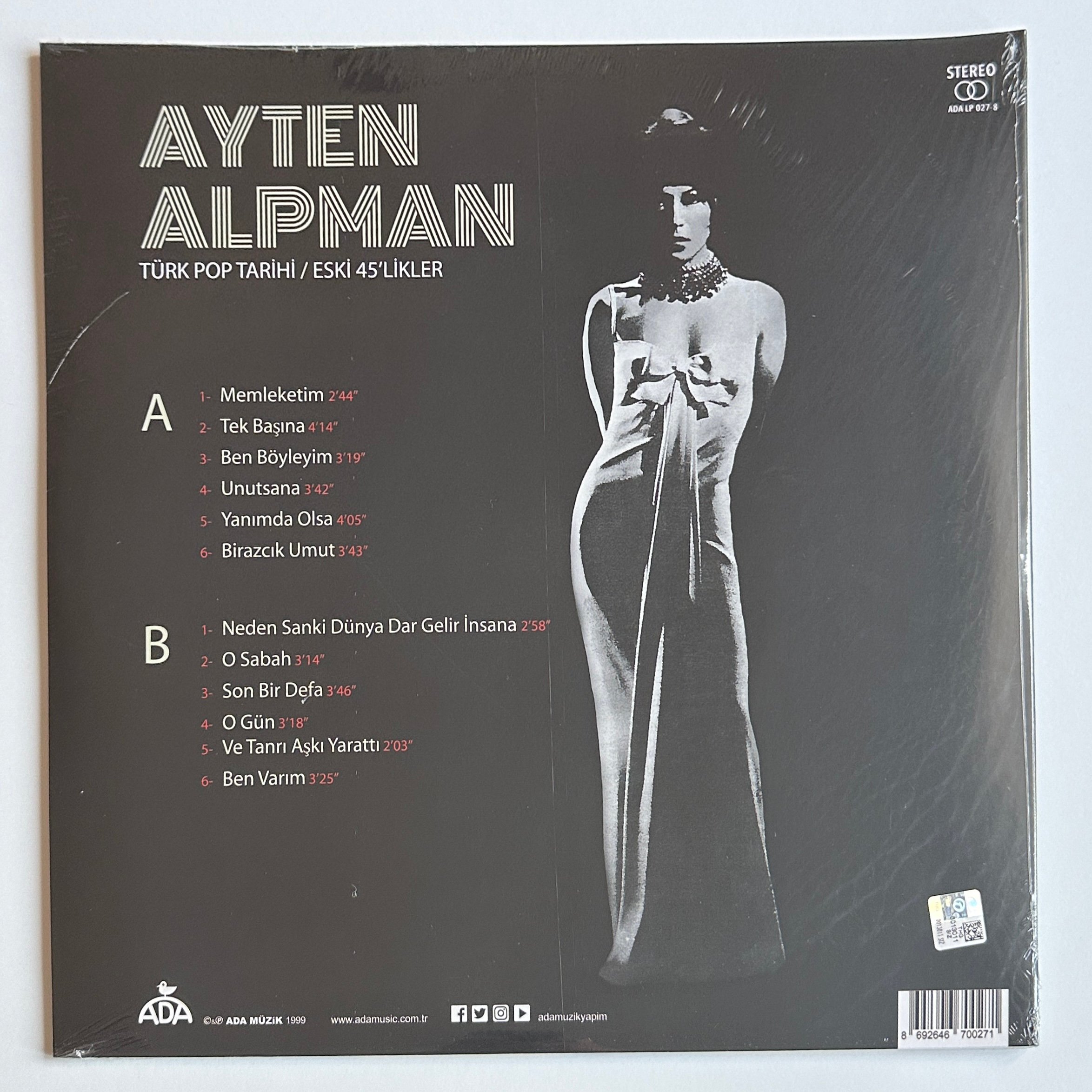 Ayten Alpman-Türk Pop Tarihi-Eski 45'likler - Plak