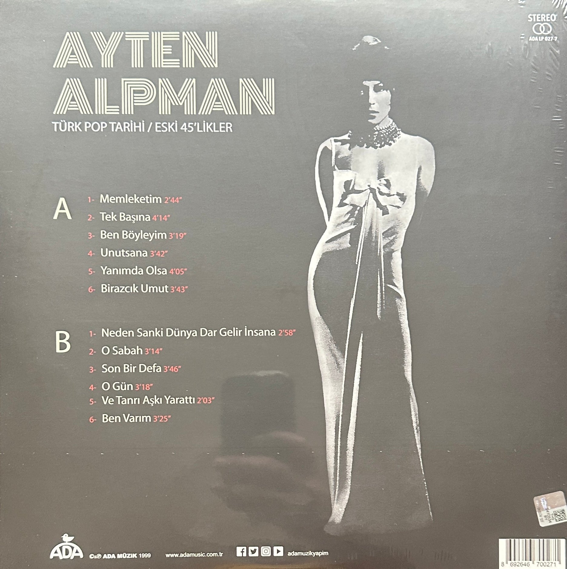 Ayten Alpman-Türk Pop Tarihi-Eski 45'likler - Plak
