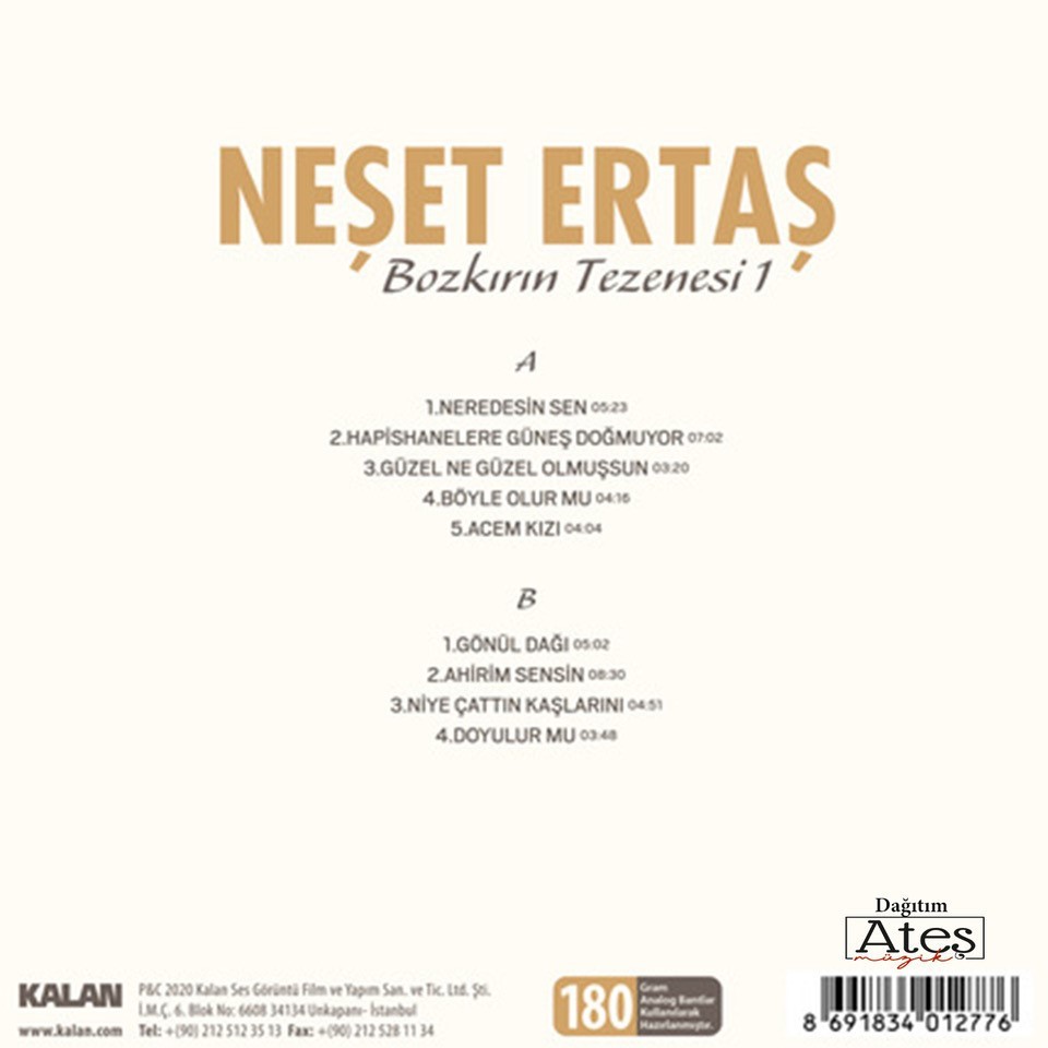 Neşet Ertaş - Bozkırın Tezenesi 1 - Plak
