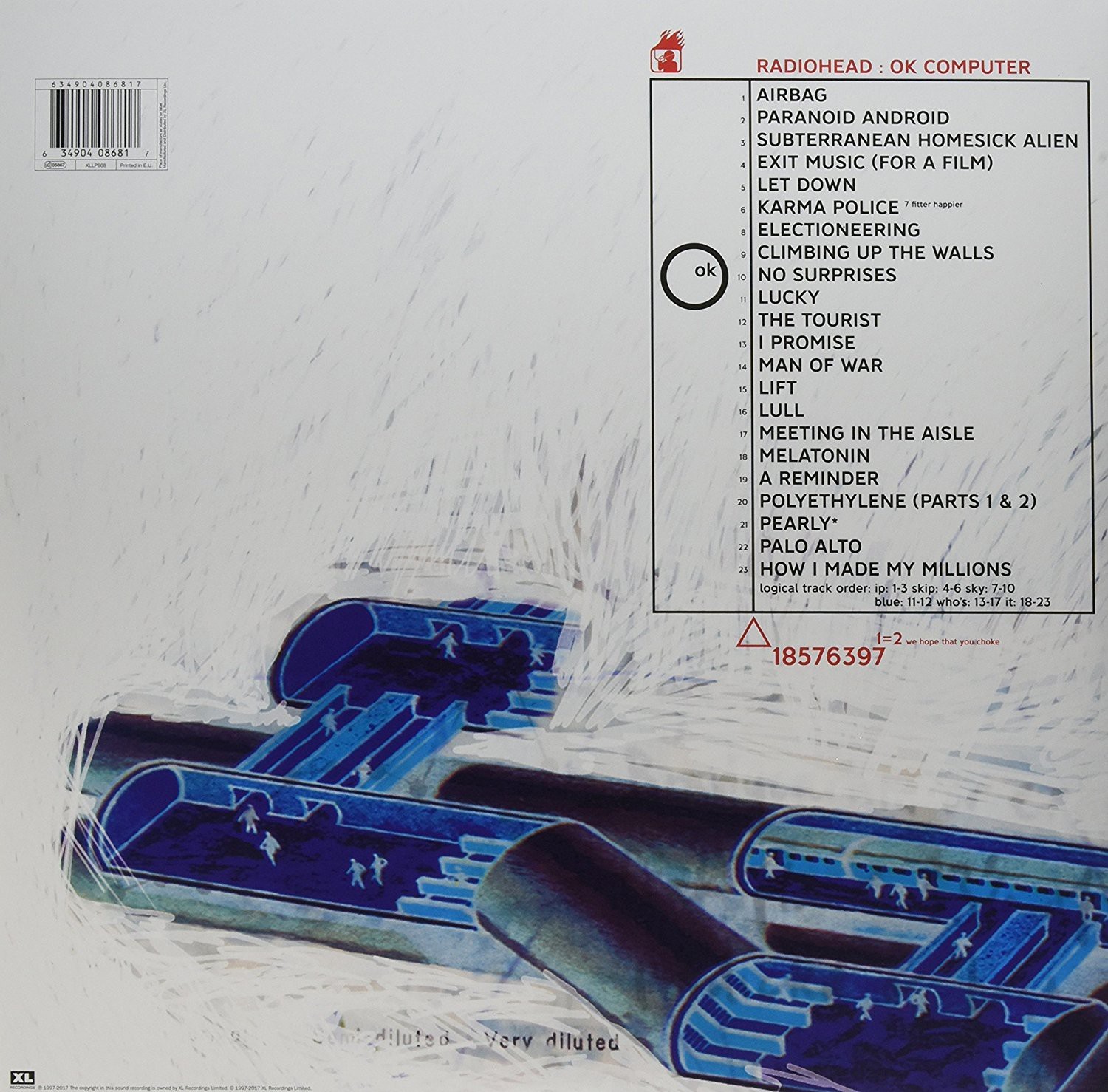 Radiohead - Ok Computer Oknotok 1997-2017 Black Vinyl Edition - Plak