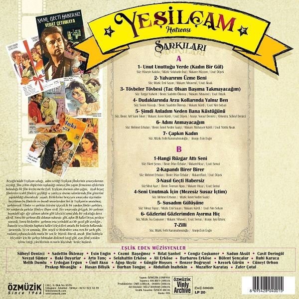 Çeşitli Sanatçılar - Yeşilçam Şarkıları - Nasıl Geçti Habersiz - Plak