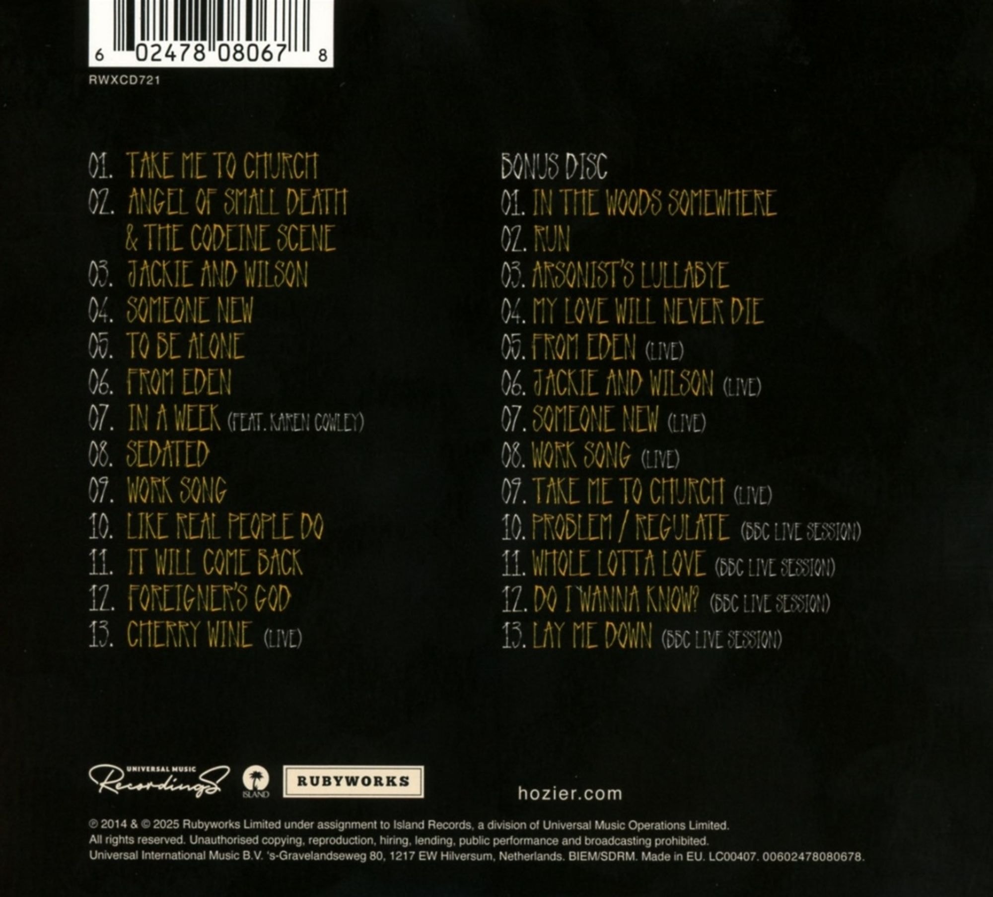 Hozier - Hozier - CD