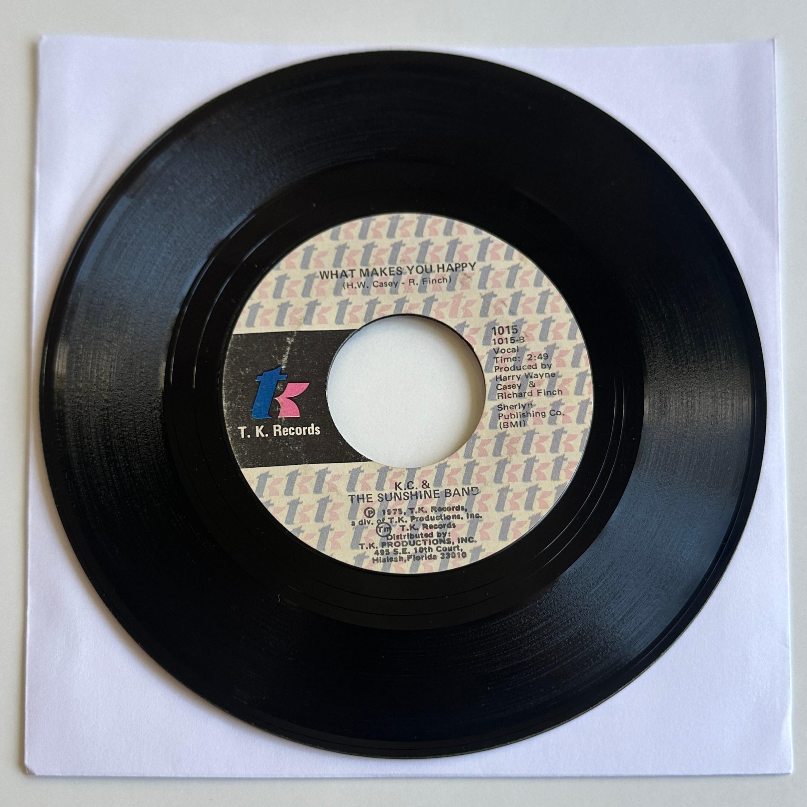 K.C. & The Sunshine Band* – That's The Way (I Like It) Dönem Baskı 45 lik Plak
