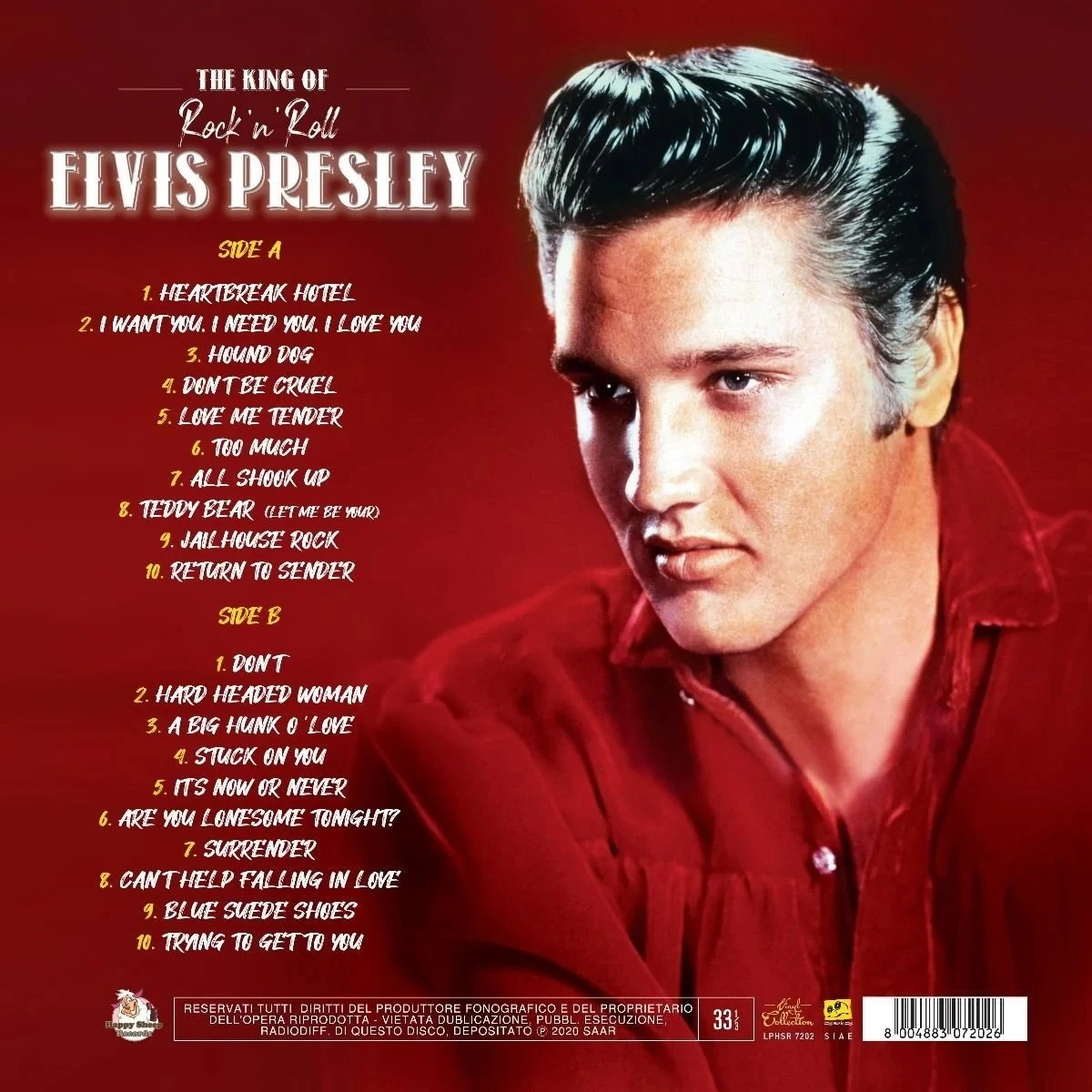 Elvis Presley-The King Of Rock'n Roll Plak