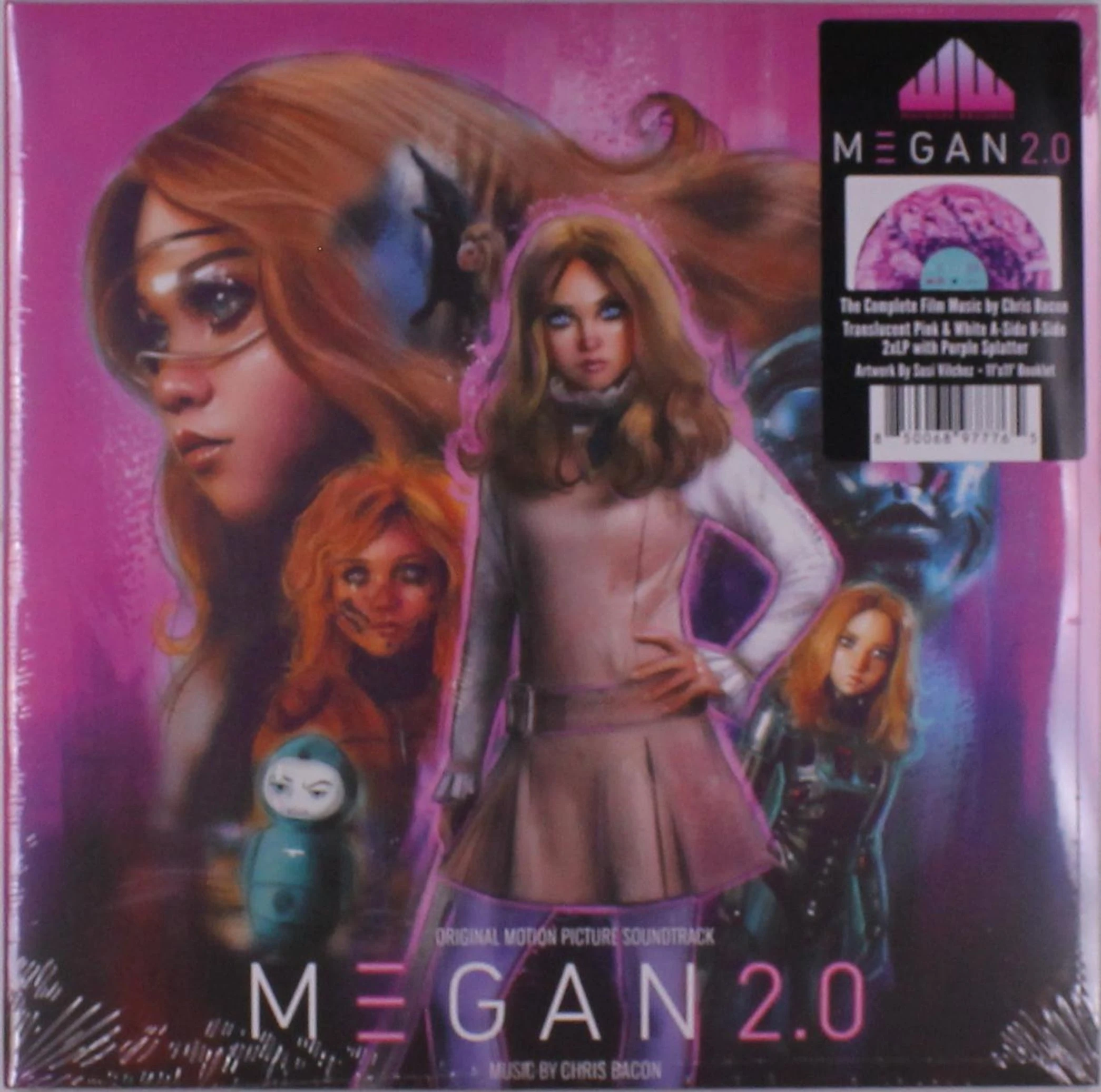 Chris Bacon - M3gan 2.0 (O.S.T.) (Pink & White W Purple Splatter Vinyl) - Plak